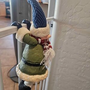 Papier Mache Vintage Shelf Hanging Elf 9" x 4"